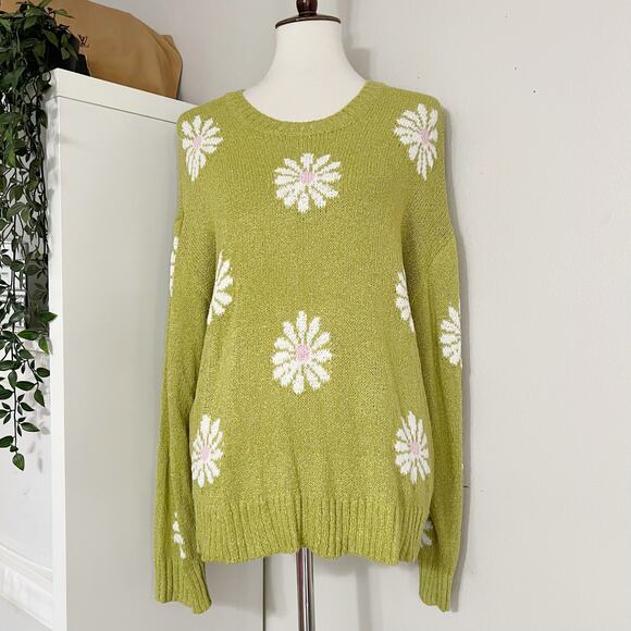 Show Me Your Mumu Women's Daisy Flower Power Knit Sweater Size Large - Picture 2 of 10